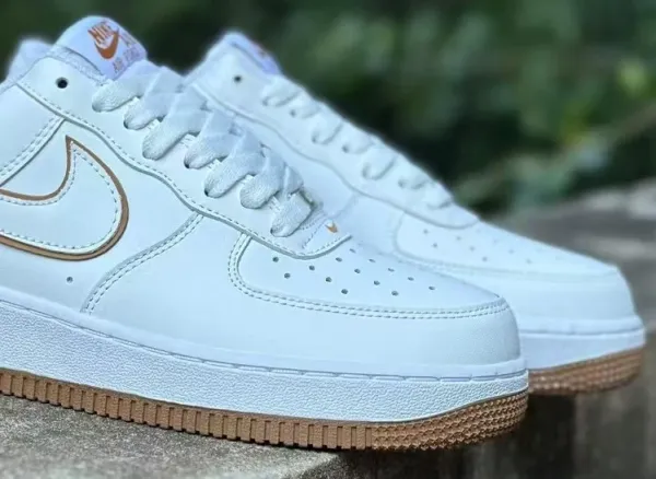 Nike Air Force 1 Low White Gum Sole Sneakers - 1