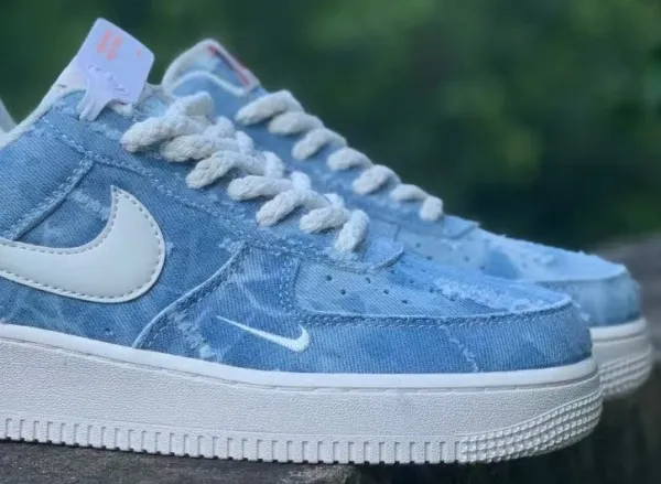 Nike Air Force 1 Low Denim Blue Sneakers - 1