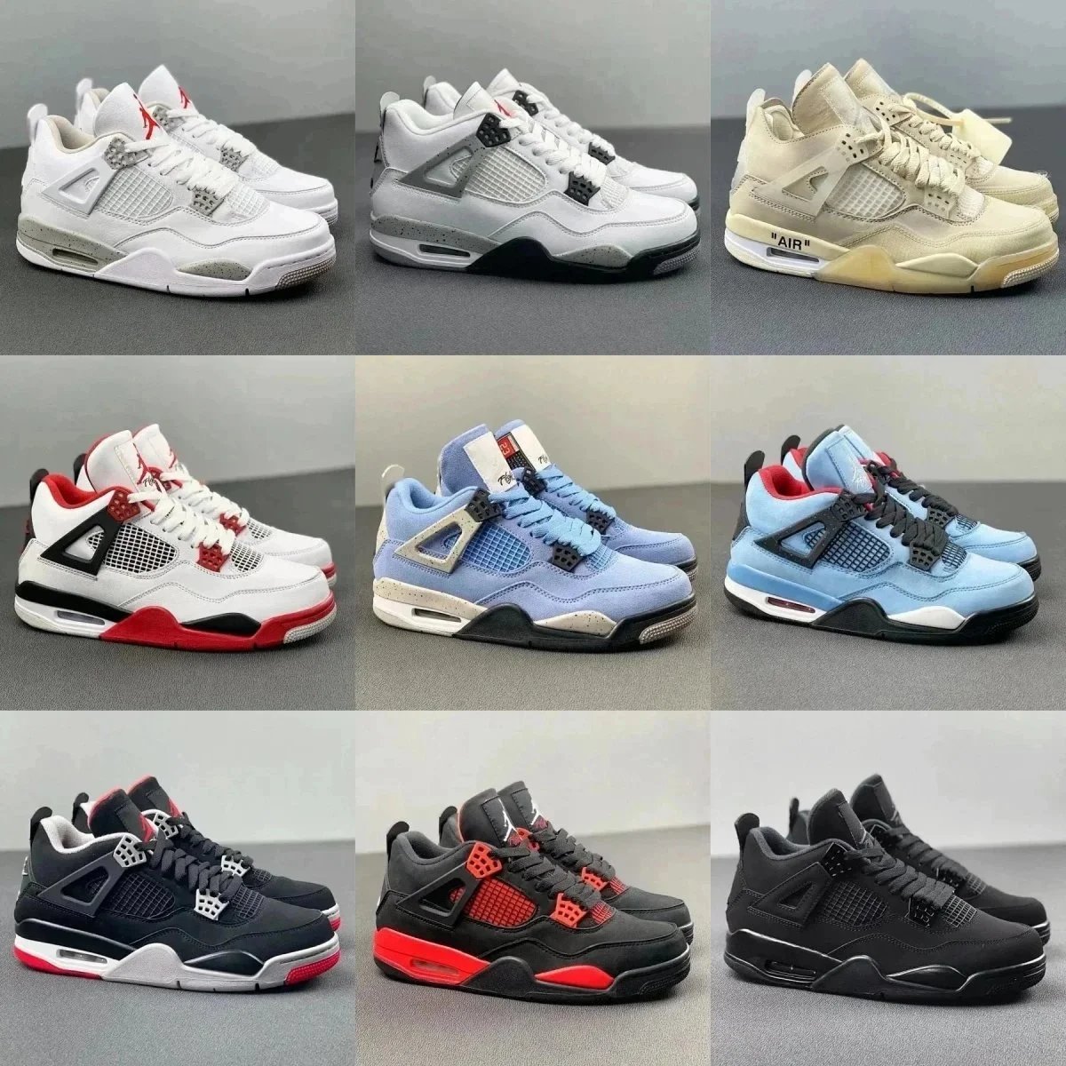 Air Jordan 4 White Black Red B