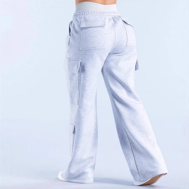 Other PantsOther Women's Light Gray Wide Leg Cargo Sweatpants - Buy on Kakobuysheetfind