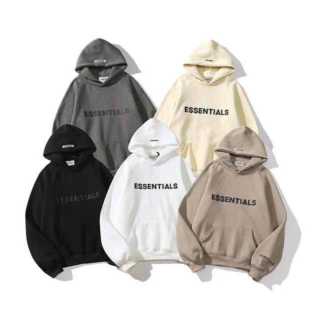 Essentials Essentials White Logo Oversized Fleece Pullover Hoodie - Buy on Kakobuysheetfind