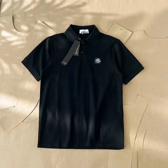 Stone Island Stone Island Black Cotton Pique Polo Shirt - Buy on Kakobuysheetfind