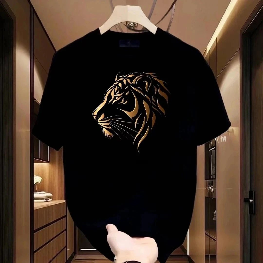 Other OtherBrand Black Cotton Tee Gold Tiger Head - Buy on Kakobuysheetfind