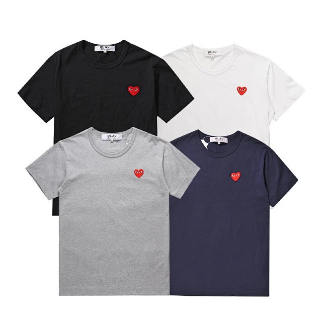 Comme des Garçons Play Comme des Garçons Play Black Cotton Heart T-Shirt - Buy on Kakobuysheetfind