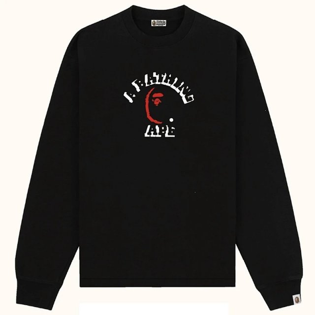 A Bathing App A Bathing Ape Black Ape Head Logo Crewneck Sweatshirt Unisex - Buy on Kakobuysheetfind