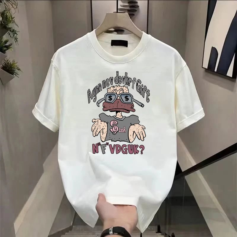 Other Qzoh Fun Series Cartoon Graffiti Off-White Cotton T-Shirt - Buy on Kakobuysheetfind