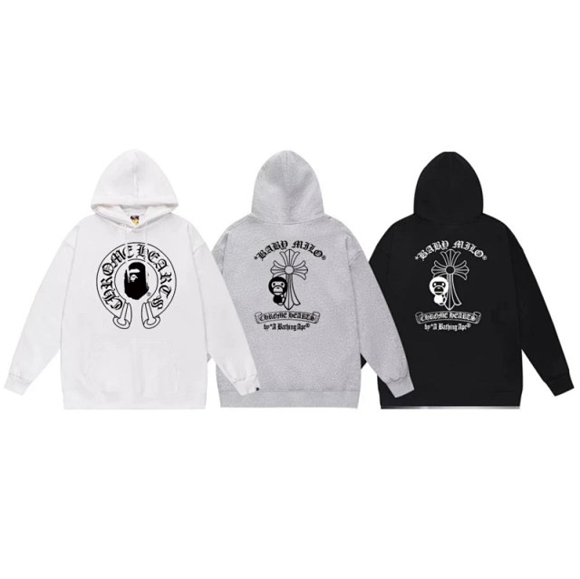 Chrome Hearts Chrome Hearts White Horseshoe Ape Print Pullover Hoodie - Buy on Kakobuysheetfind