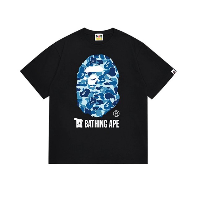 A Bathing App A Bathing Ape BAPE Black Blue Camo Ape Head T-Shirt - Buy on Kakobuysheetfind