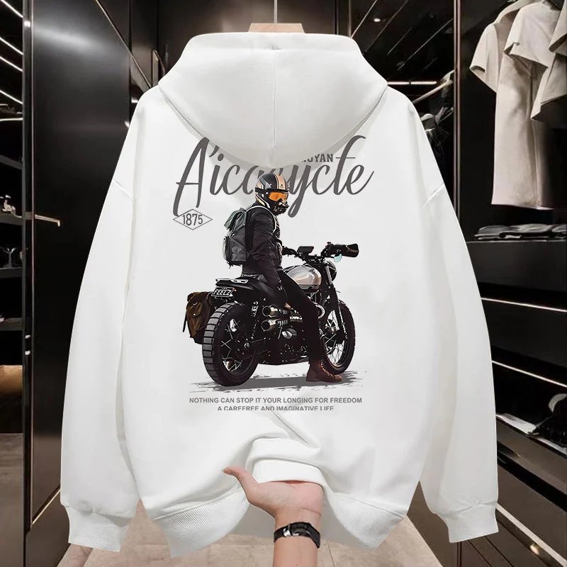 Other HoodiesOther Motorcycle Series White Biker Graphic Hoodie - Buy on Kakobuysheetfind