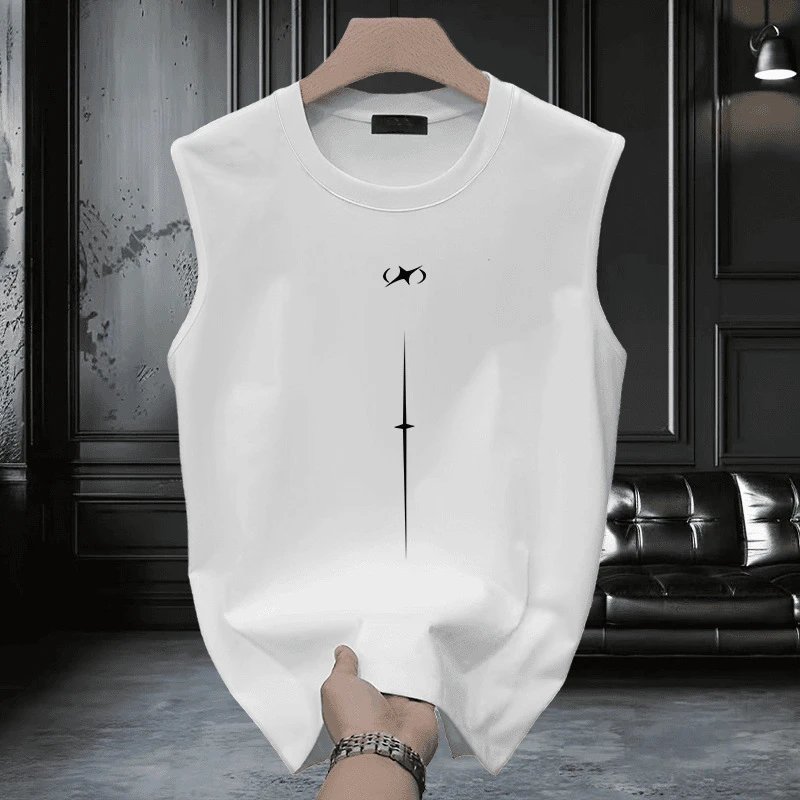 Other OtherBrand Minimalist White Sleeveless Totem Cotton Tee - Buy on Kakobuysheetfind