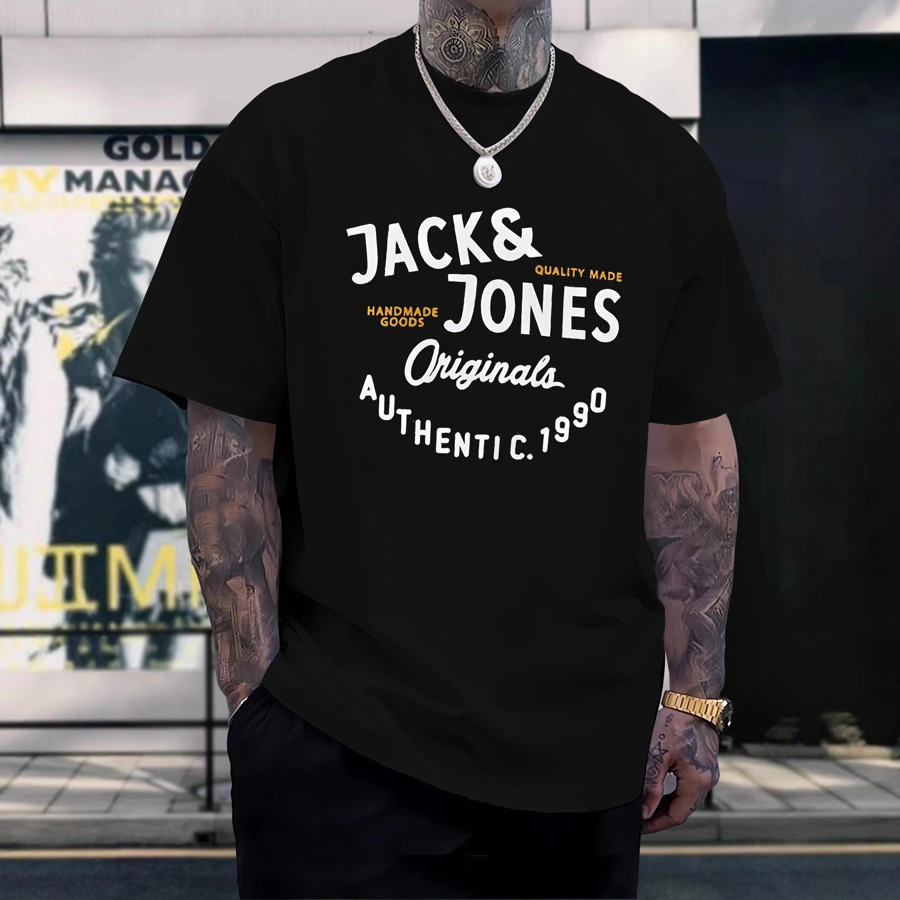 Jack Jones Jack & Jones Originals 1990 Black Cotton T-Shirt - Buy on Kakobuysheetfind
