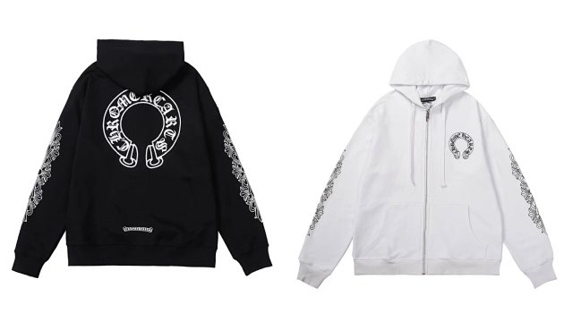 Chrome Hearts Chrome Hearts Black Zip Hoodie Horseshoe Cross Sleeve Print - Buy on Kakobuysheetfind
