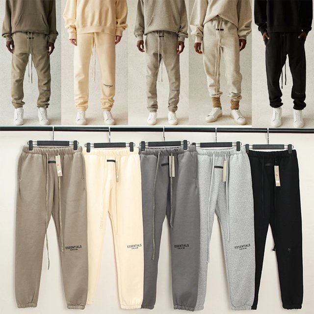  Essentials Essentials Beige Fleece Sweatpants Unisex Casual Joggers - Buy on Kakobuysheetfind