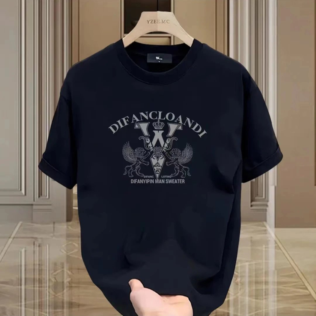 Other DIFANCLOANDI Black Cotton T-Shirt Winged Lion Print - Buy on Kakobuysheetfind