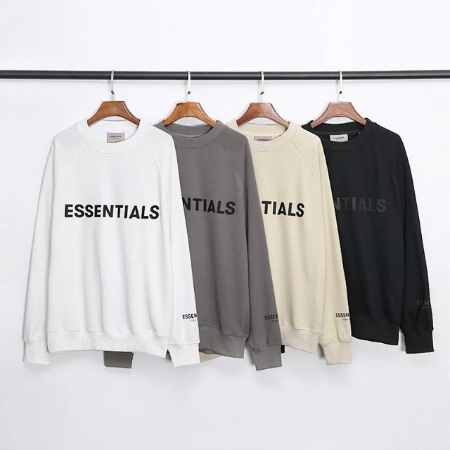  Essentials Essentials White Crewneck Sweatshirt Unisex Streetwear Pullover - Buy on Kakobuysheetfind