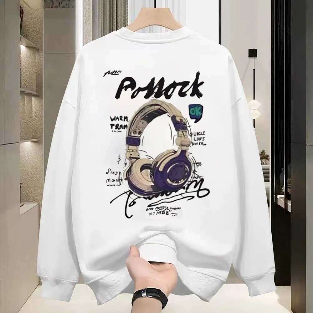 Other Pollock White Cotton Headphone Graffiti Sweatshirt - Buy on Kakobuysheetfind