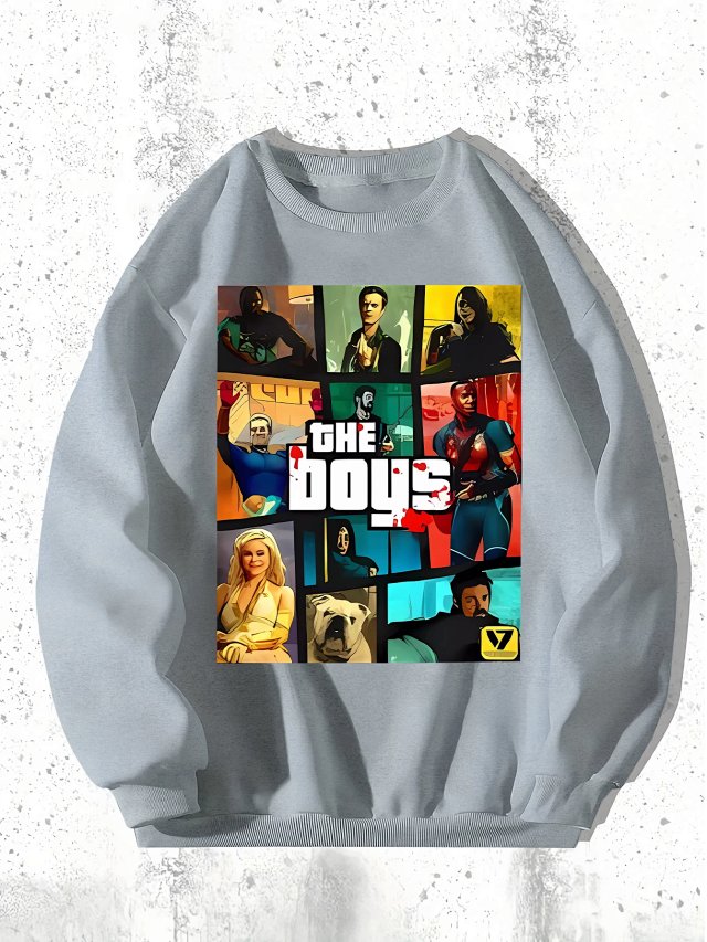 Other The Boys Graphic Gray Sweatshirt Unisex Streetwear Top - Buy on Kakobuysheetfind