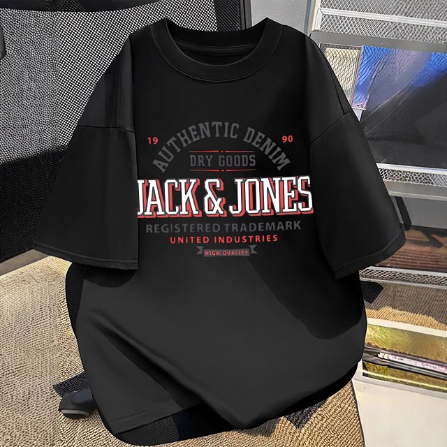 Jack Jones Jack & Jones Black Vintage Logo Cotton T-Shirt - Buy on Kakobuysheetfind