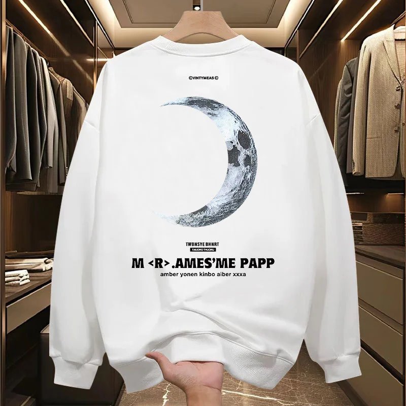 Other VINTYMEAS White Moon Unisex Streetwear Sweatshirt - Buy on Kakobuysheetfind