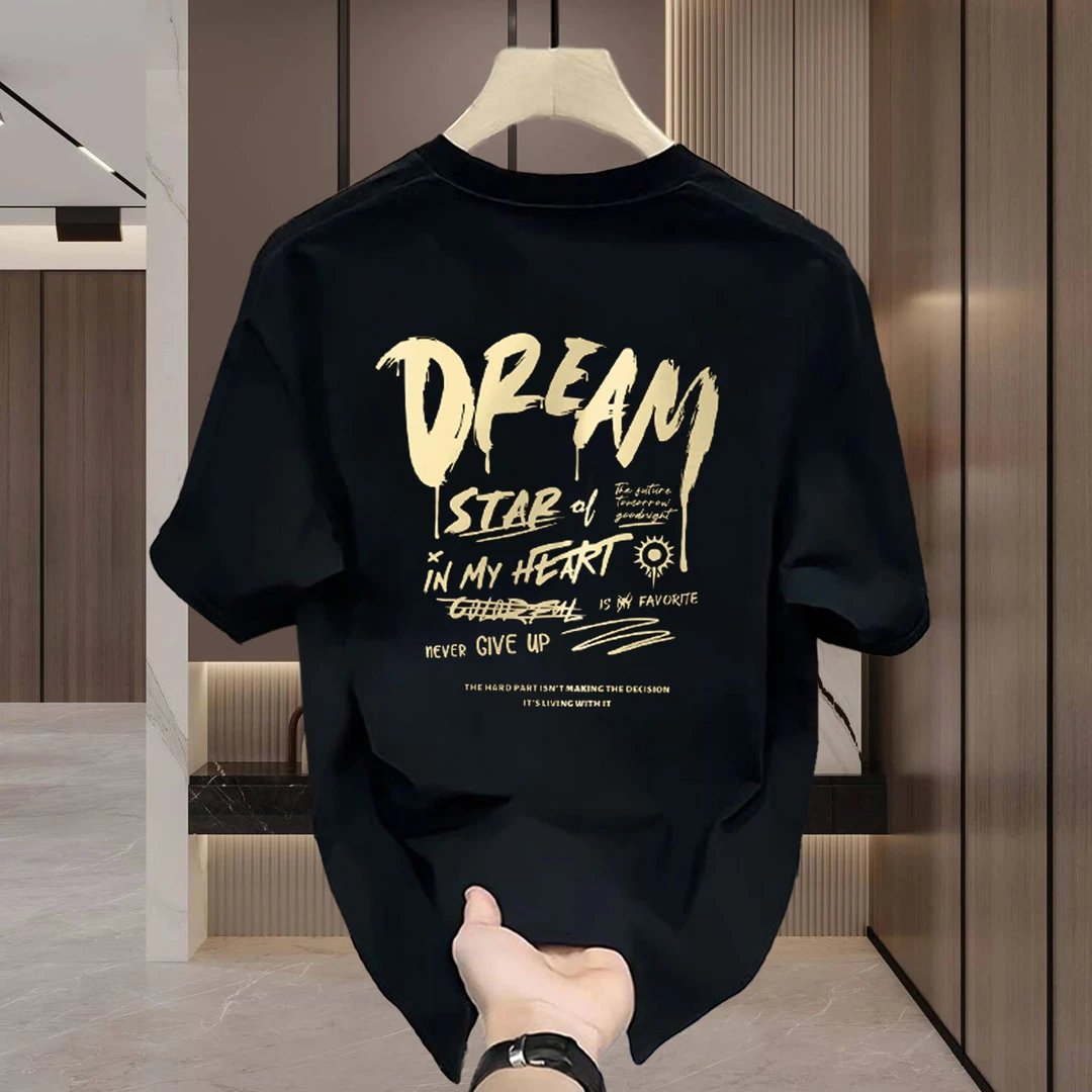 Other Dream Gold Graffiti Black Cotton Street Style T-Shirt - Buy on Kakobuysheetfind