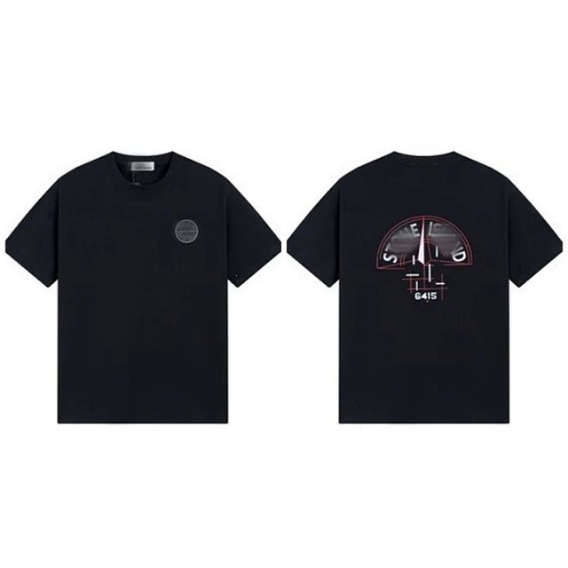 Stone Island Stone Island Black Cotton Compass Logo Graphic T-Shirt - Buy on Kakobuysheetfind