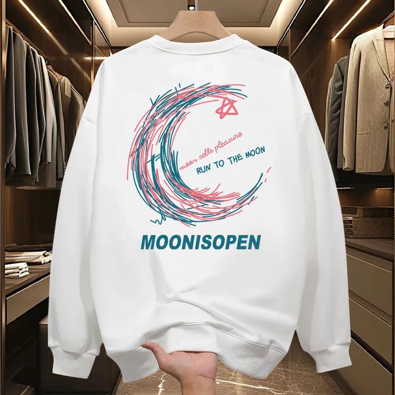 Other MOONISOPEN White Cotton Unisex Graphic Sweatshirt - Buy on Kakobuysheetfind