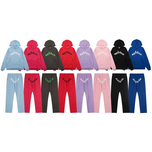 Sp5der Sp5der Light Blue Hoodie Sweatpants Set Unisex Tracksuit - Buy on Kakobuysheetfind