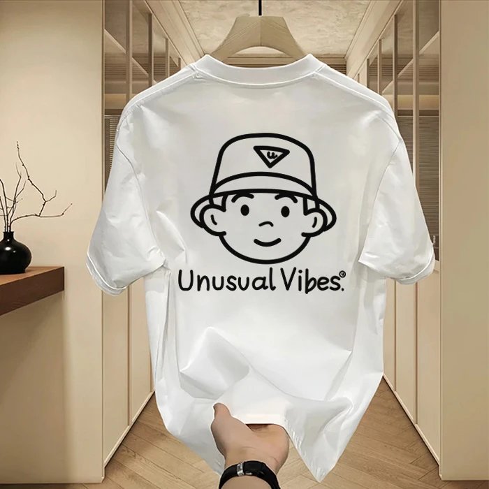 Other Unusual Vibes Cartoon Boy White Cotton T-Shirt - Buy on Kakobuysheetfind