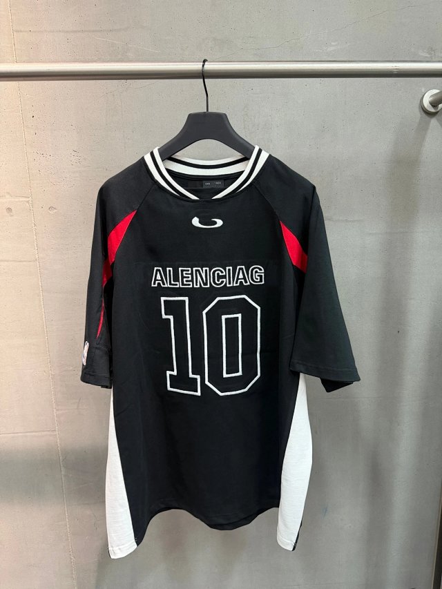Balenciaga Balenciaga #10 Black Colorblock Mesh Sports Jersey - Buy on Kakobuysheetfind