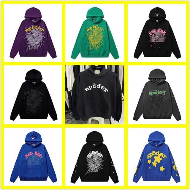 Sp5der Sp5der Black Hoodie White Curved Logo Fleece Pullover - Buy on Kakobuysheetfind
