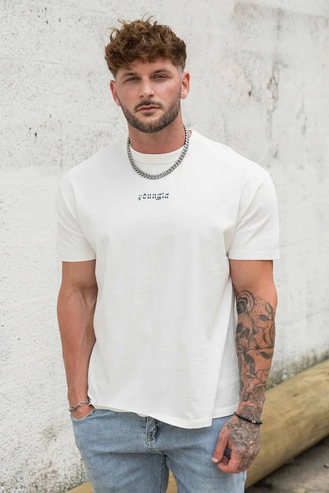 Youngla YoungLA White Minimalist Logo Cotton Crew Neck T-Shirt - Buy on Kakobuysheetfind