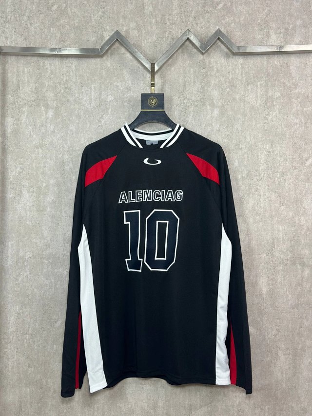 Balenciaga Balenciaga No.10 Black Colorblock Long Sleeve Jersey - Buy on Kakobuysheetfind