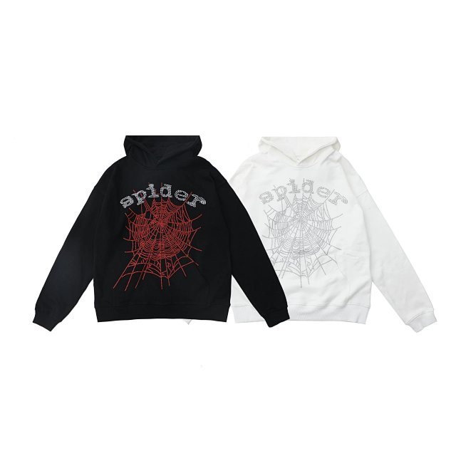 Sp5der Sp5der Black Red Web Logo Cotton Hoodie - Buy on Kakobuysheetfind
