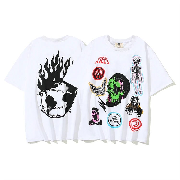 Gallery Dept Gallery Dept White Skull Graffiti Peace Patch T-Shirt - Buy on Kakobuysheetfind