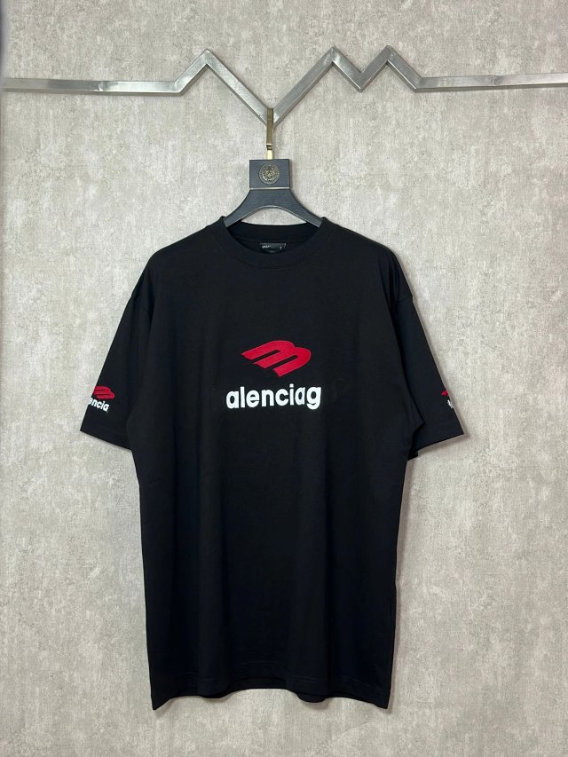 Balenciaga Balenciaga Black Logo Cotton T-Shirt Unisex Streetwear Tee - Buy on Kakobuysheetfind