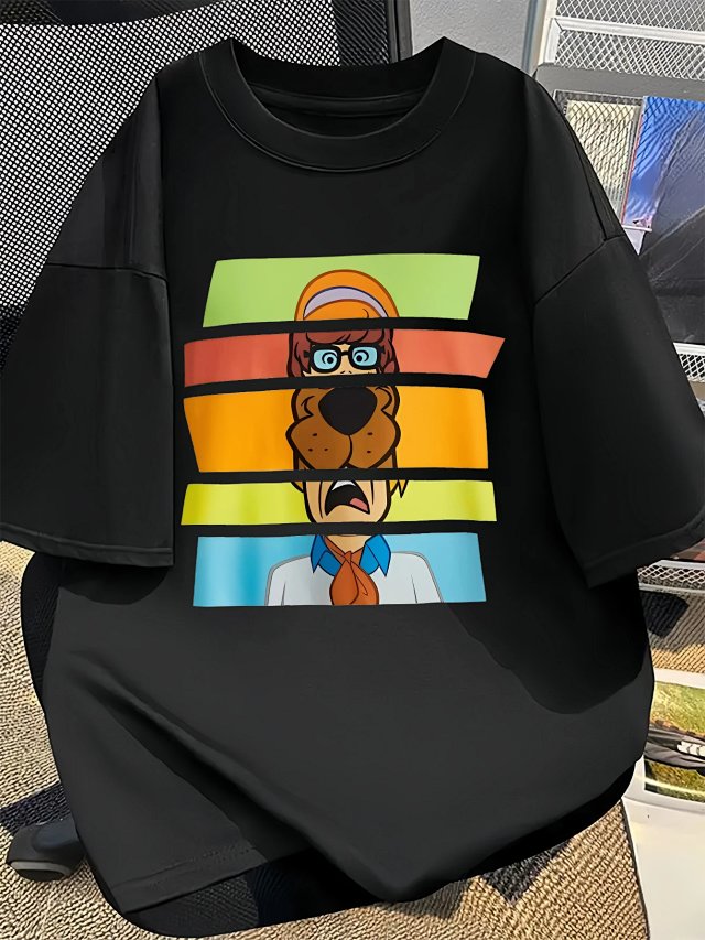 Other Contrast Cartoon Totem Black Oversized Unisex T-Shirt - Buy on Kakobuysheetfind