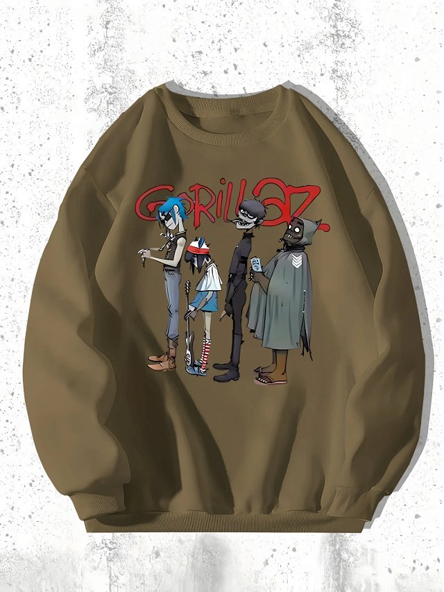 Other Gorillaz Khaki Cartoon Band Cotton Sweatshirt - Buy on Kakobuysheetfind