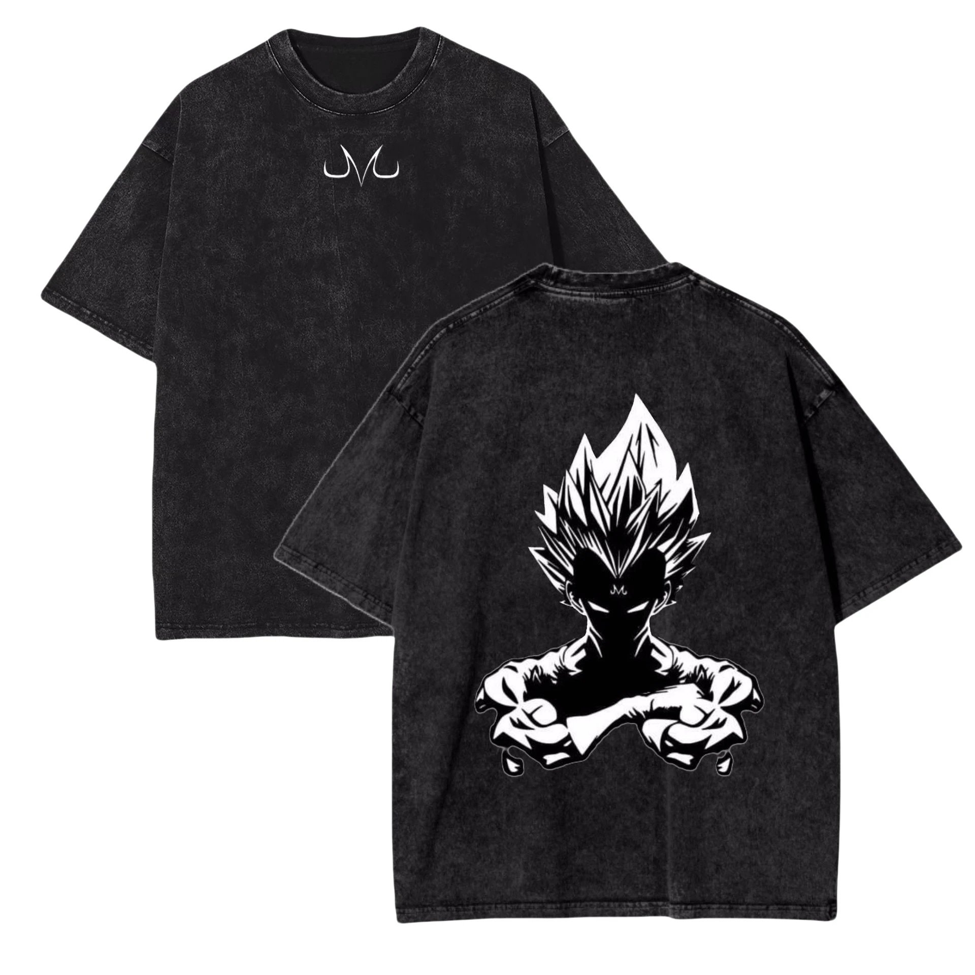 Other Unisex Black Washed Anime Back Print Oversized Y2K Tee - Buy on Kakobuysheetfind