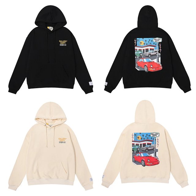 Gallery Dept Gallery Dept Black Vintage Car Print Hoodie - Buy on Kakobuysheetfind
