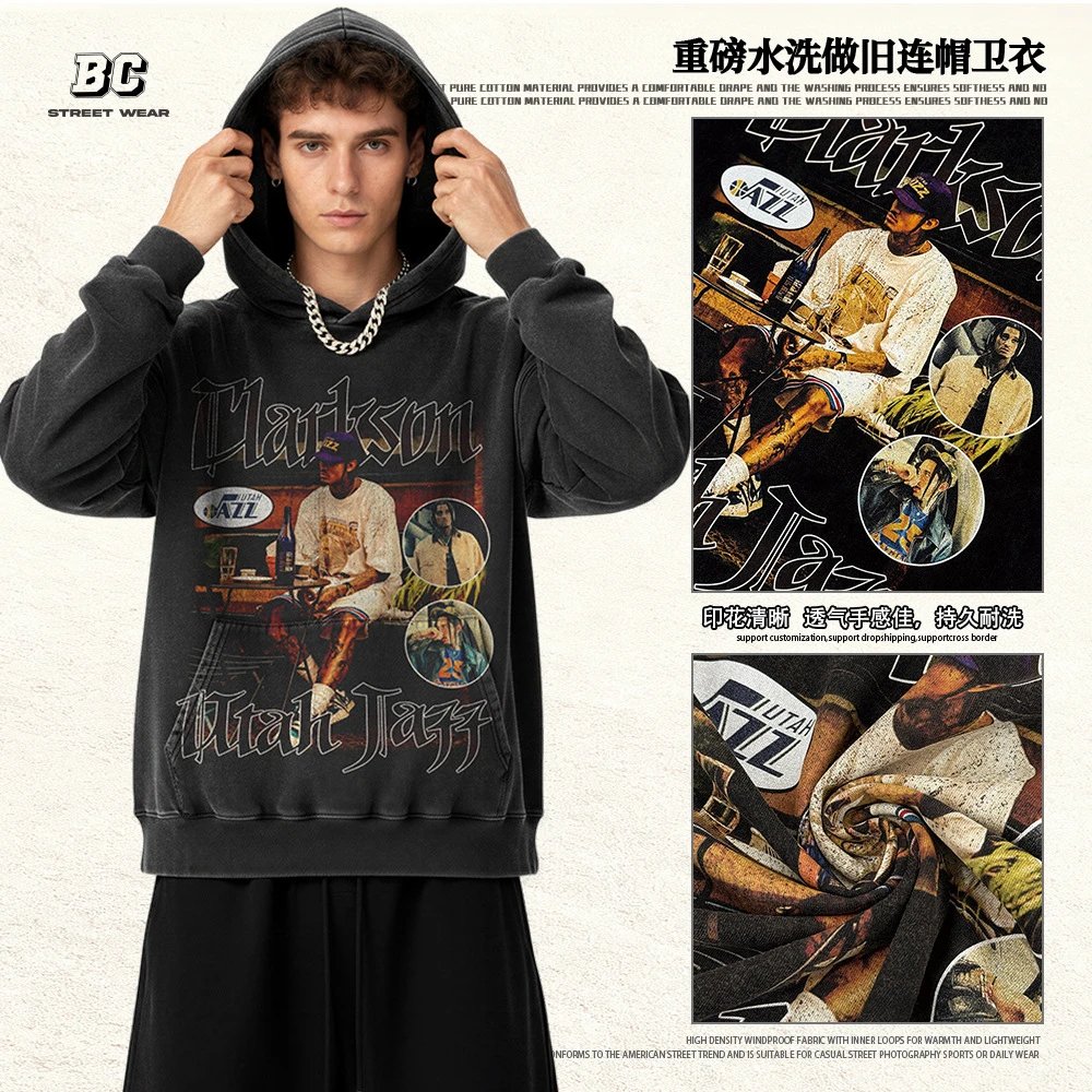 Other BC Street Wear Utah Jazz Vintage Black Hoodie - Buy on Kakobuysheetfind