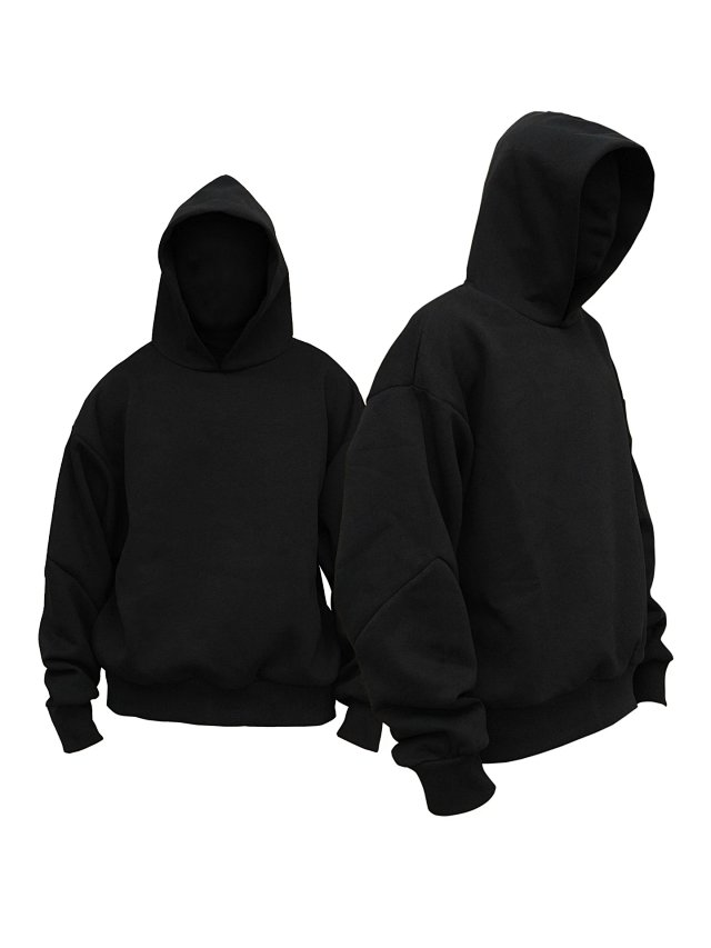 Other Other Oversized Black Cotton Blend Unisex Hoodie - Buy on Kakobuysheetfind