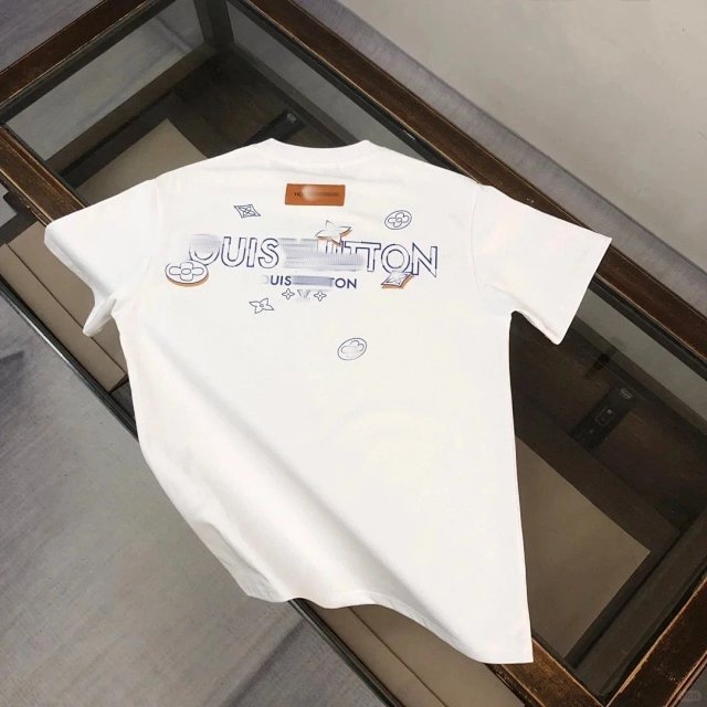  Louis Vuitton Louis Vuitton White LV Graffiti Logo Cotton T-Shirt - Buy on Kakobuysheetfind