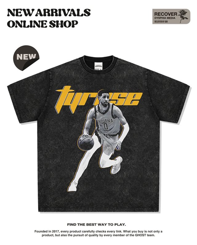 Other RECOVER Retro Black Basketball Graphic T-Shirt - Buy on Kakobuysheetfind