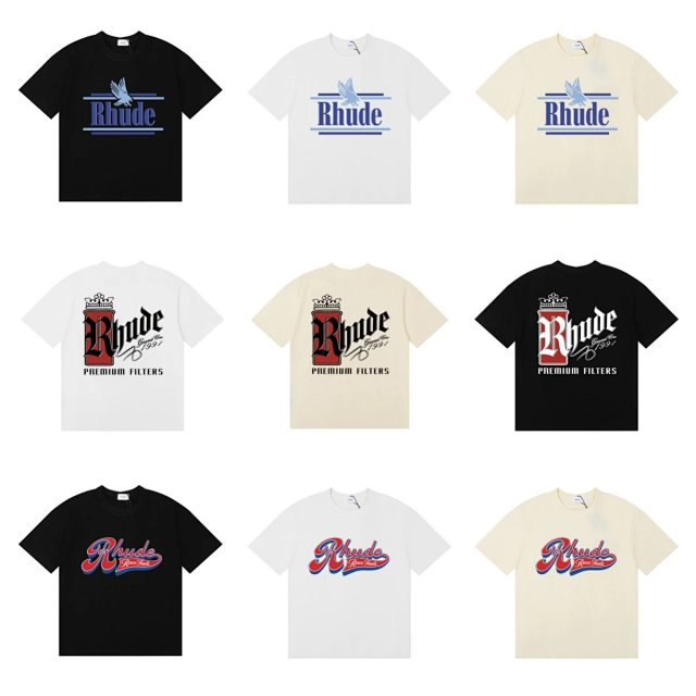 Rhude Rhude Blue Bird Logo Cotton T-Shirt Unisex Streetwear - Buy on Kakobuysheetfind
