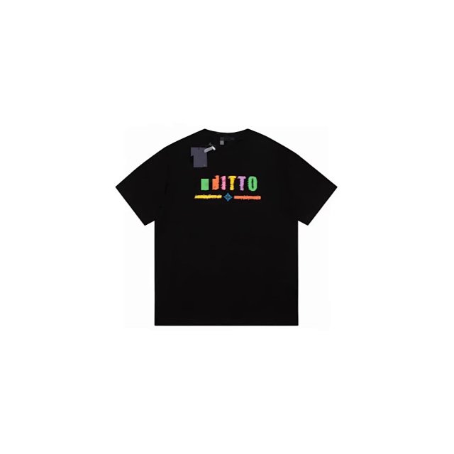 Louis Vuitton Louis Vuitton Black Logo Cotton T-Shirt Unisex Streetwear - Buy on Kakobuysheetfind