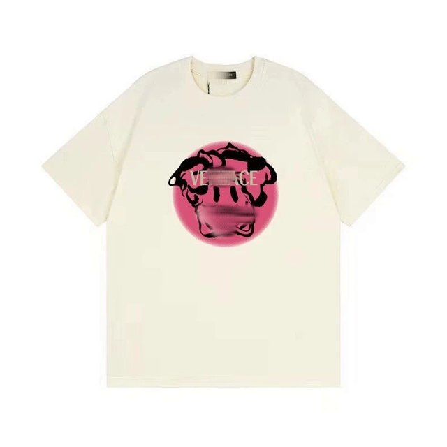 Versace Versace Cream Pink Medusa Logo Cotton T-Shirt Unisex - Buy on Kakobuysheetfind