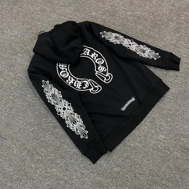Chrome Hearts Chrome Hearts Black Gothic Cross Sleeve Hoodie Unisex - Buy on Kakobuysheetfind