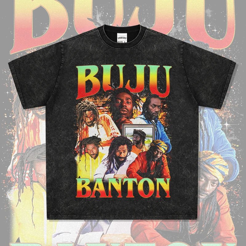 Other BUJU BANTON Vintage Reggae Gradient Graphic T-Shirt - Buy on Kakobuysheetfind