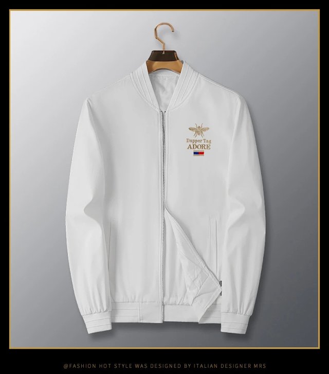 Other ADORE White Leather Look Embroidered Zip Bomber Jacket - Buy on Kakobuysheetfind