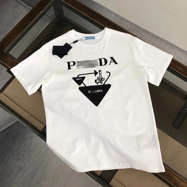 Prada Prada White Cotton Logo Print Crew Neck T-Shirt - Buy on Kakobuysheetfind